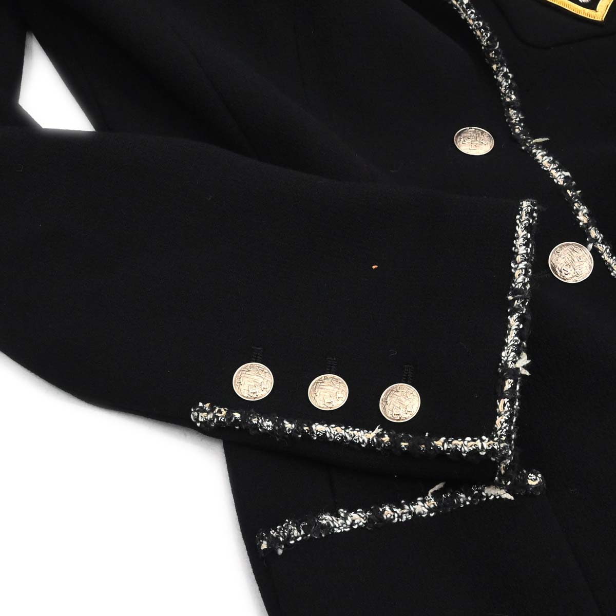 Chanel 2005 Black Emblem Single Breasted Jacket #36