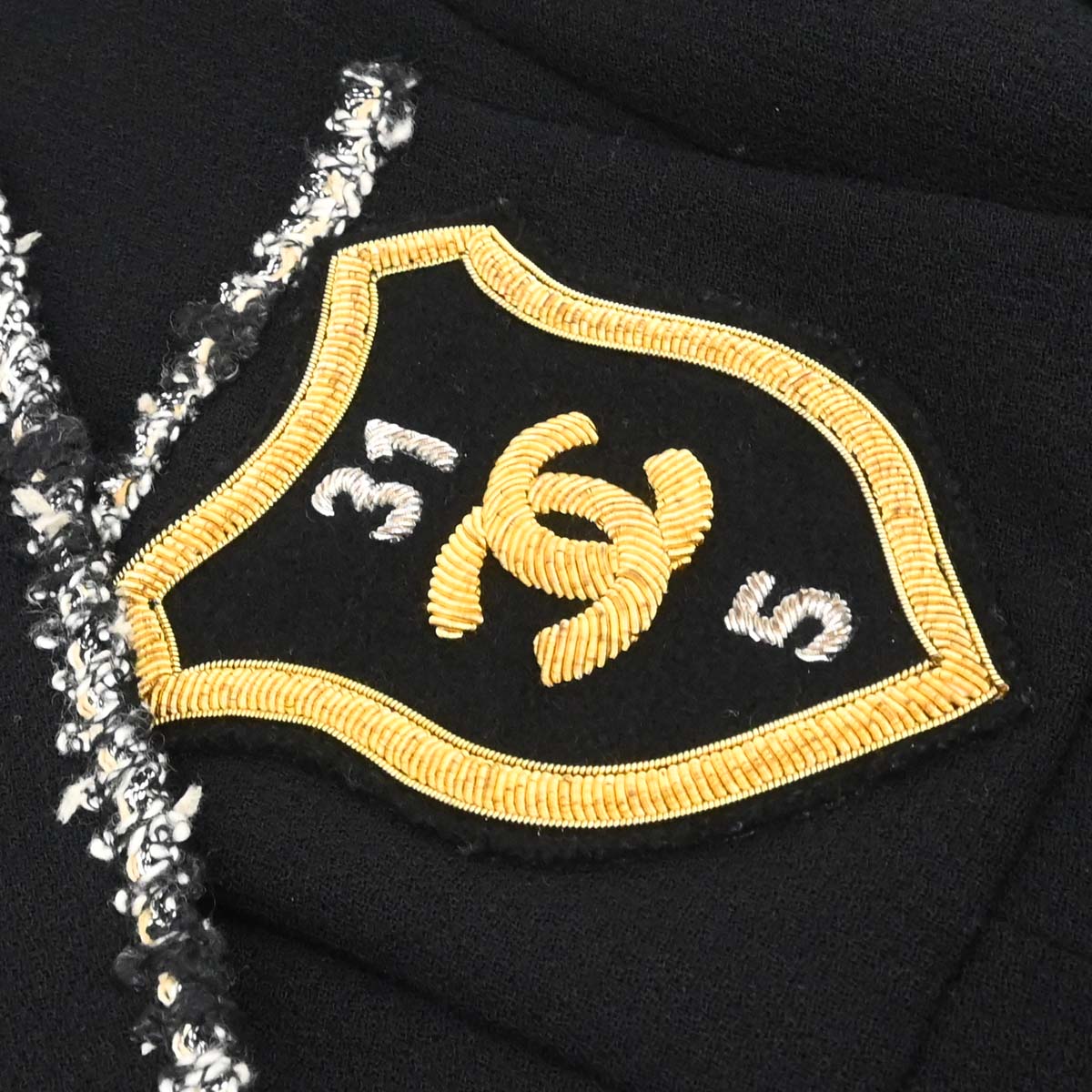 Chanel 2005 Black Emblem Single Breasted Jacket #36