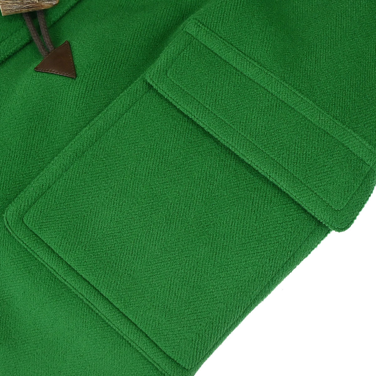 Hermes Hooded Duffel Coat Green #52