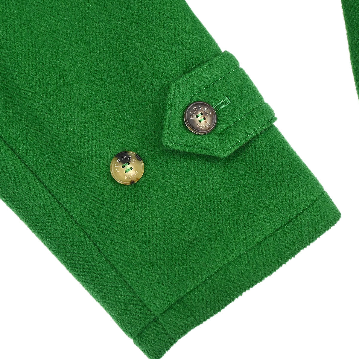 Hermes Hooded Duffel Coat Green #52