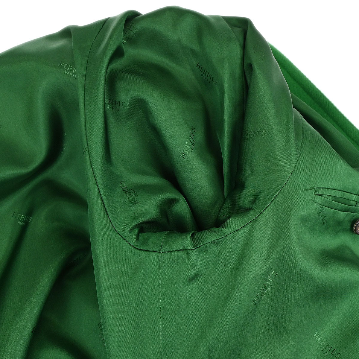 Hermes Hooded Duffel Coat Green #52