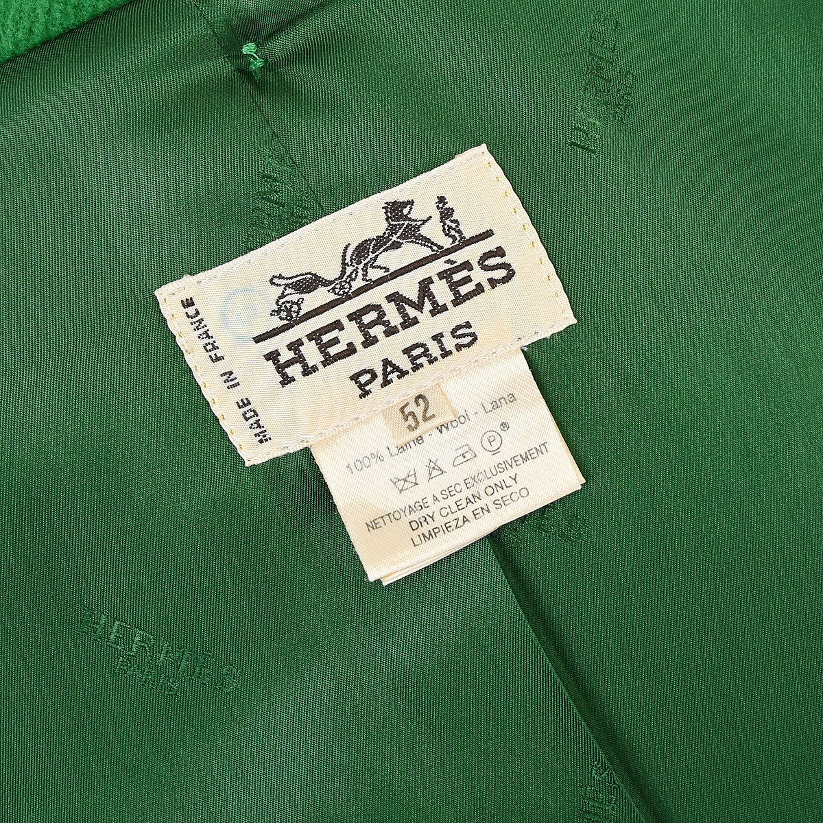 Hermes Hooded Duffel Coat Green #52