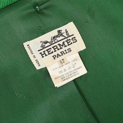Hermes Hooded Duffel Coat Green #52