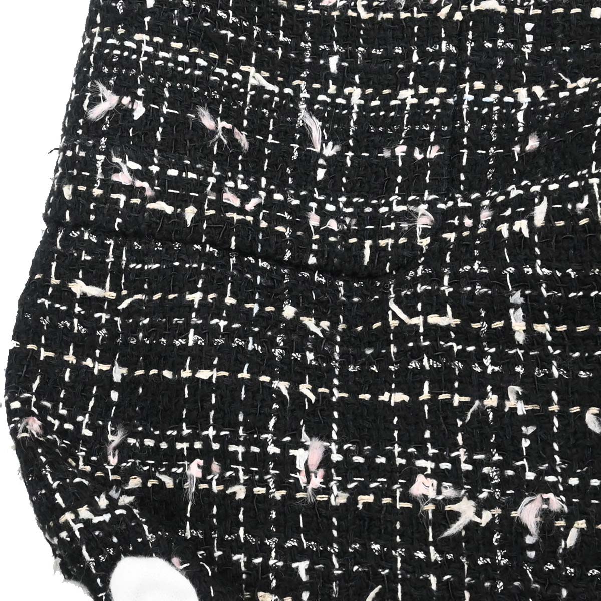Chanel 2005 Emblem Double Breasted Long Jacket Tweed Black #34