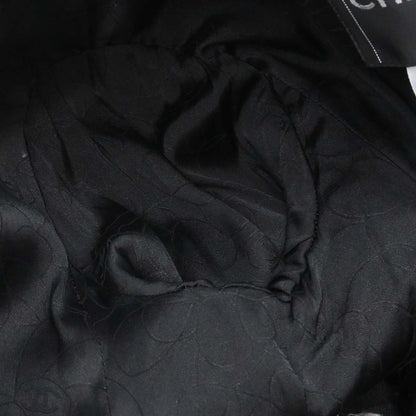 Chanel 2005 Emblem Double Breasted Long Jacket Tweed Black #34
