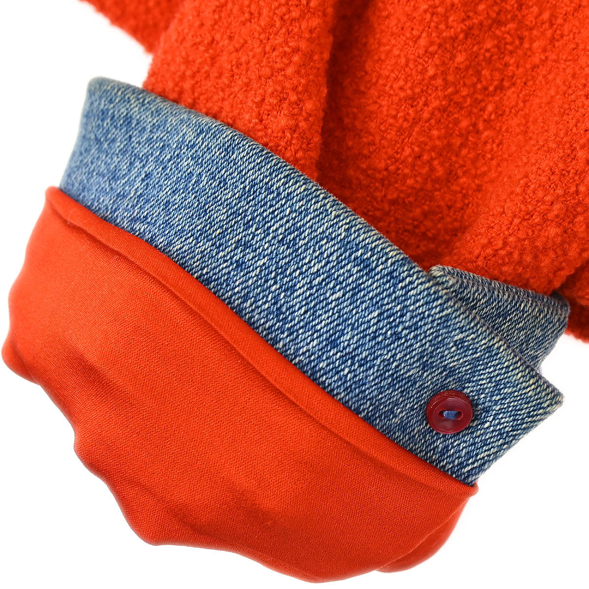 Chanel 1991 Setup Suit Jacket Skirt Red Blue #40