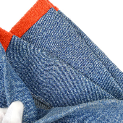 Chanel 1991 Setup Suit Jacket Skirt Red Blue #40