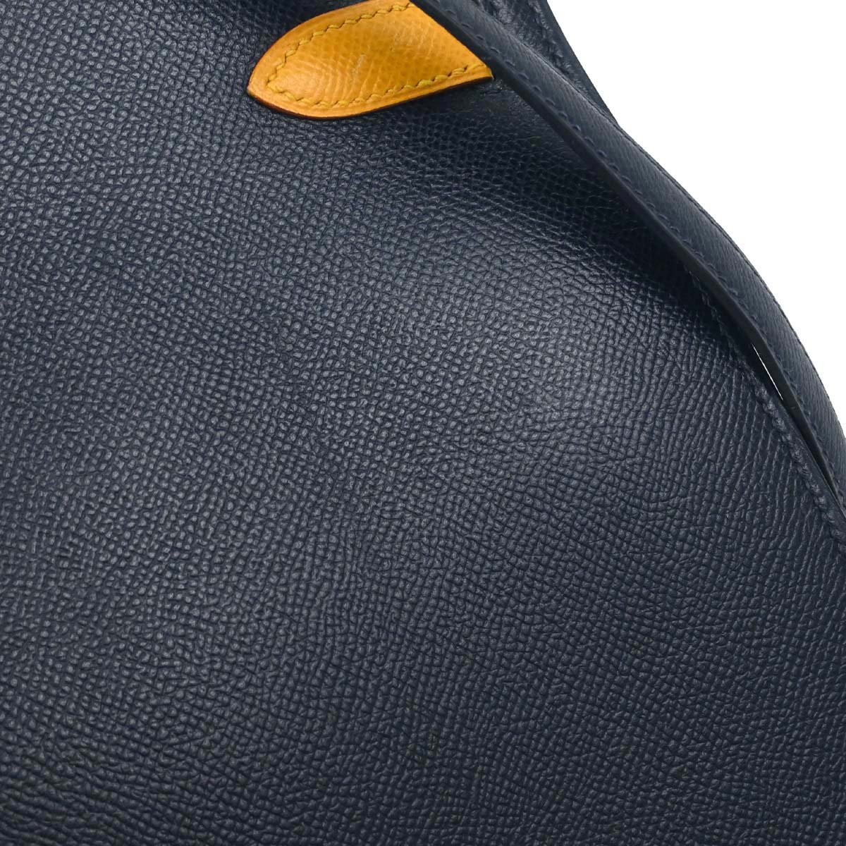 Hermes Jaune Navy Courchevel Kelly Sport MM Shoulder Bag