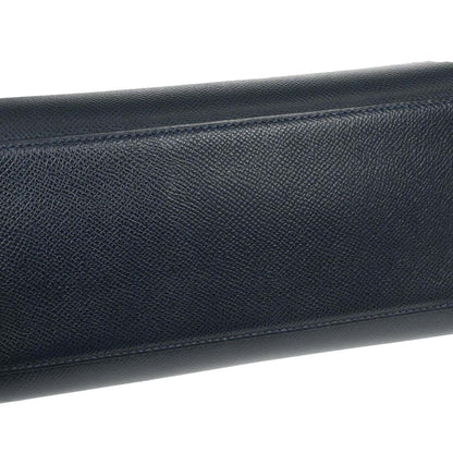 Hermes Jaune Navy Courchevel Kelly Sport MM Shoulder Bag