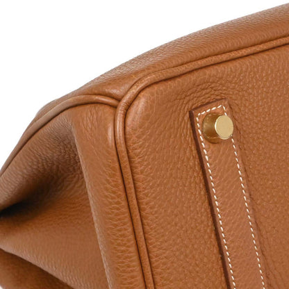 Hermes Gold Togo Birkin 35 Handbag