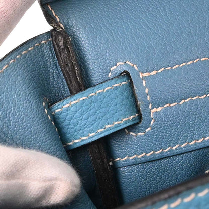 Hermes Blue Jean Togo Birkin 30 Handbag