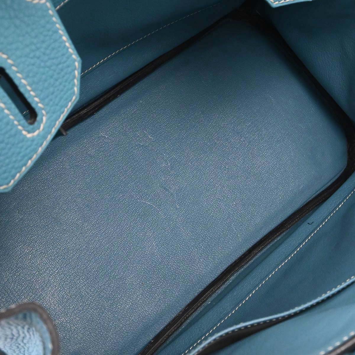 Hermes Blue Jean Togo Birkin 30 Handbag