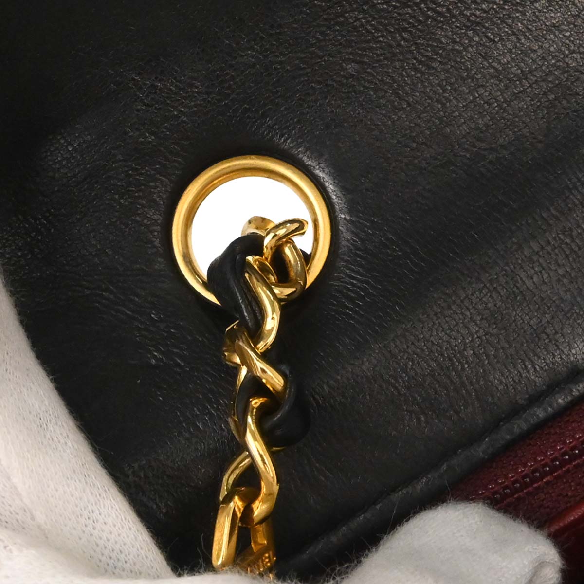 Chanel Black Lambskin Classic Square Flap Shoulder Bag 20