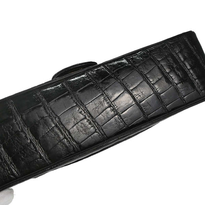 Chanel * 1986-1988 Black Crocodile Medium Classic Single Flap Shoulder Bag
