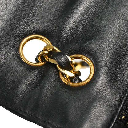 Chanel * 1986-1988 Black Crocodile Medium Classic Single Flap Shoulder Bag