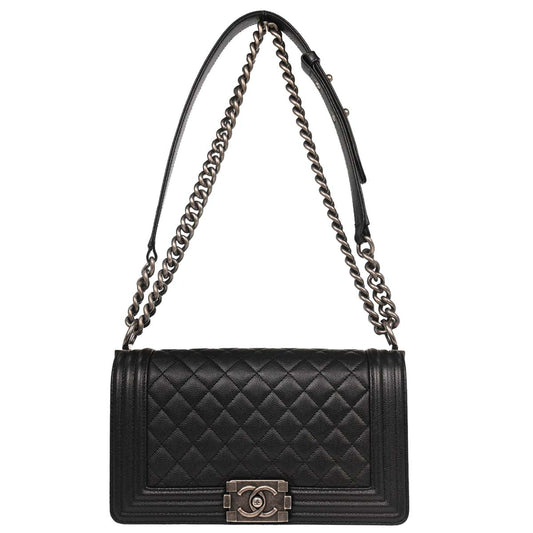 Boy Chanel 2018-2019 Black Calfskin Medium Shoulder Bag