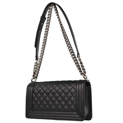 Boy Chanel 2018-2019 Black Calfskin Medium Shoulder Bag