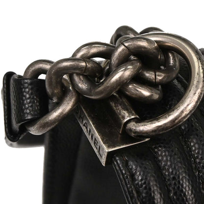 Boy Chanel 2018-2019 Black Calfskin Medium Shoulder Bag