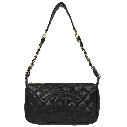 Chanel Black Caviar Skin Handbag