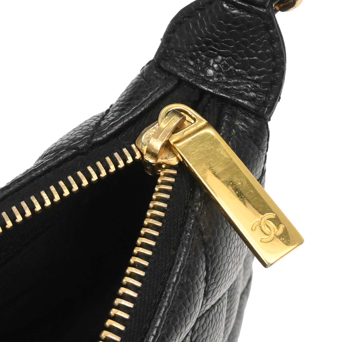 Chanel Black Caviar Skin Handbag
