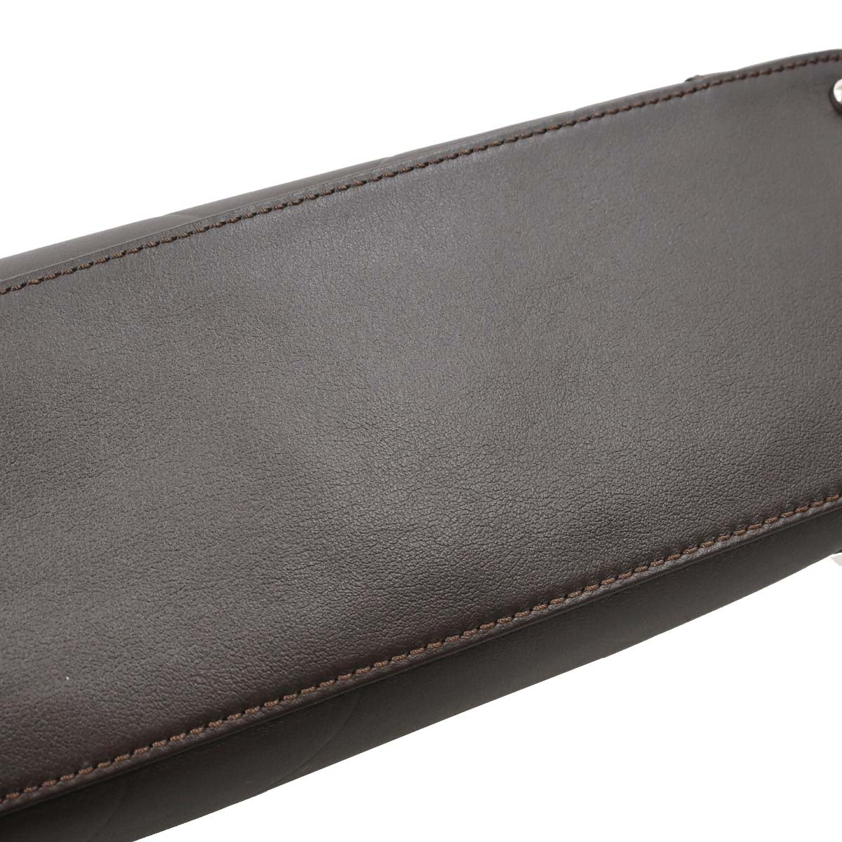 Chanel Brown Lambskin Chevron Tote Handbag