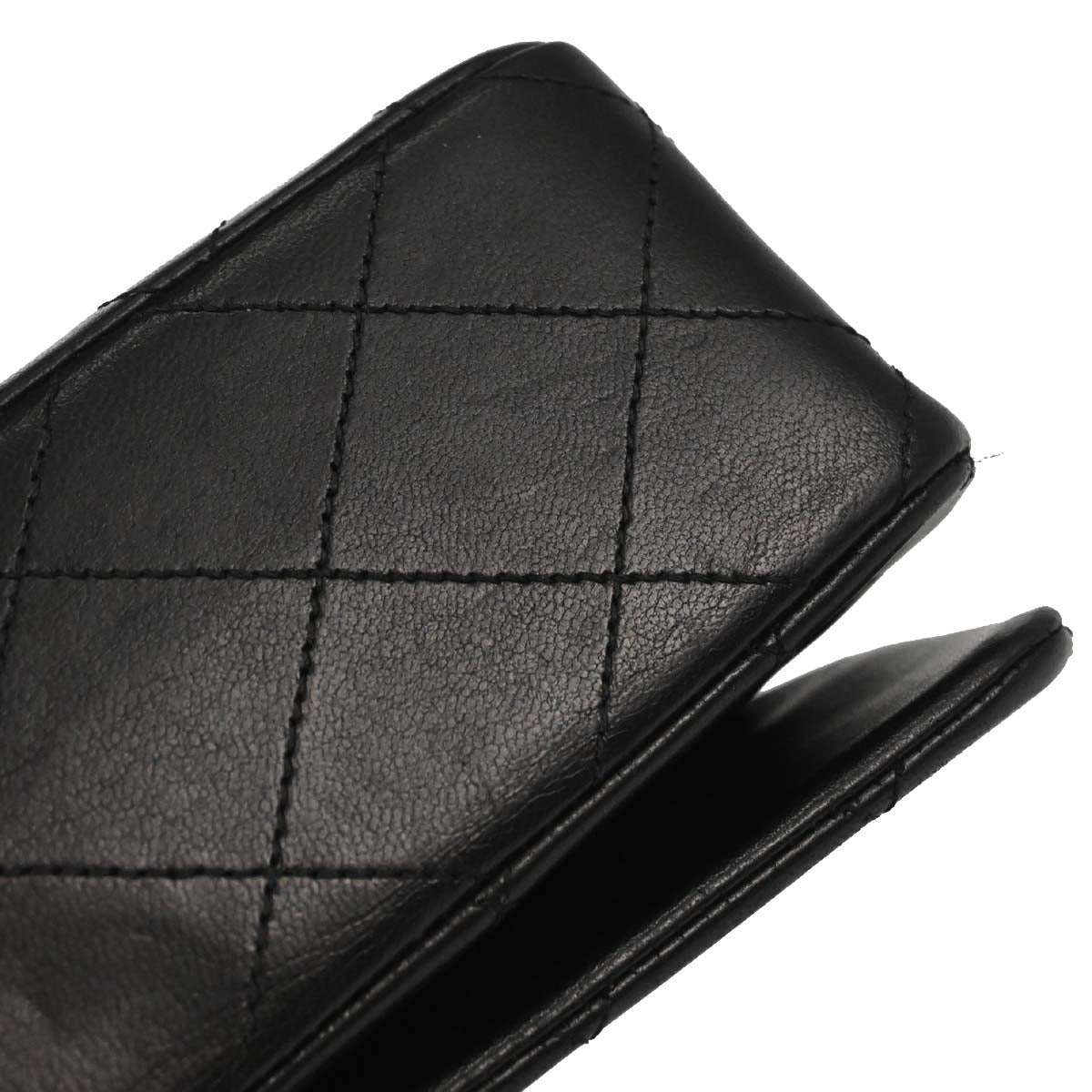 Chanel Black Lambskin Turnlock Mini Full Flap Shoulder Bag