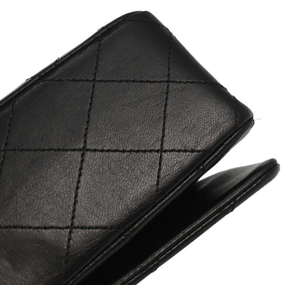 Chanel Black Lambskin Turnlock Mini Full Flap Shoulder Bag