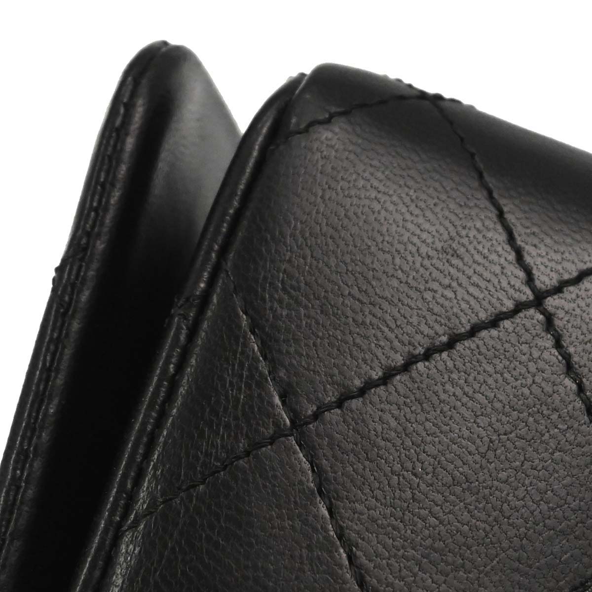 Chanel Black Lambskin Turnlock Mini Full Flap Shoulder Bag