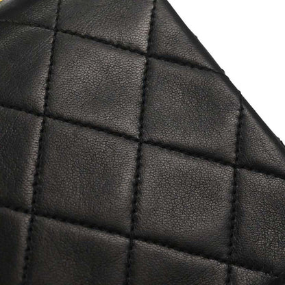 Chanel Black Lambskin Turnlock Mini Full Flap Shoulder Bag