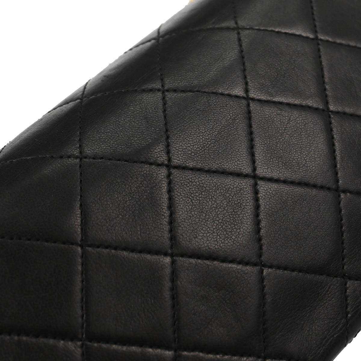Chanel Black Lambskin Turnlock Mini Full Flap Shoulder Bag