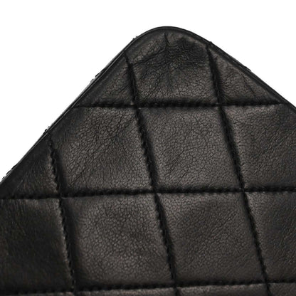 Chanel Black Lambskin Turnlock Mini Full Flap Shoulder Bag