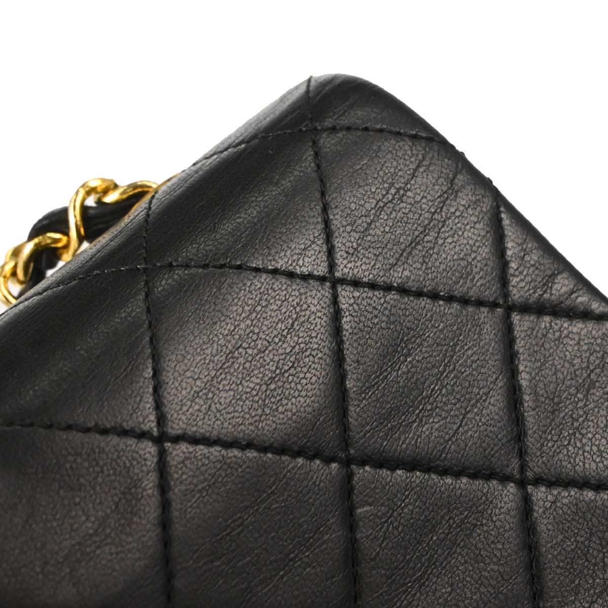 Chanel Black Lambskin Turnlock Mini Full Flap Shoulder Bag