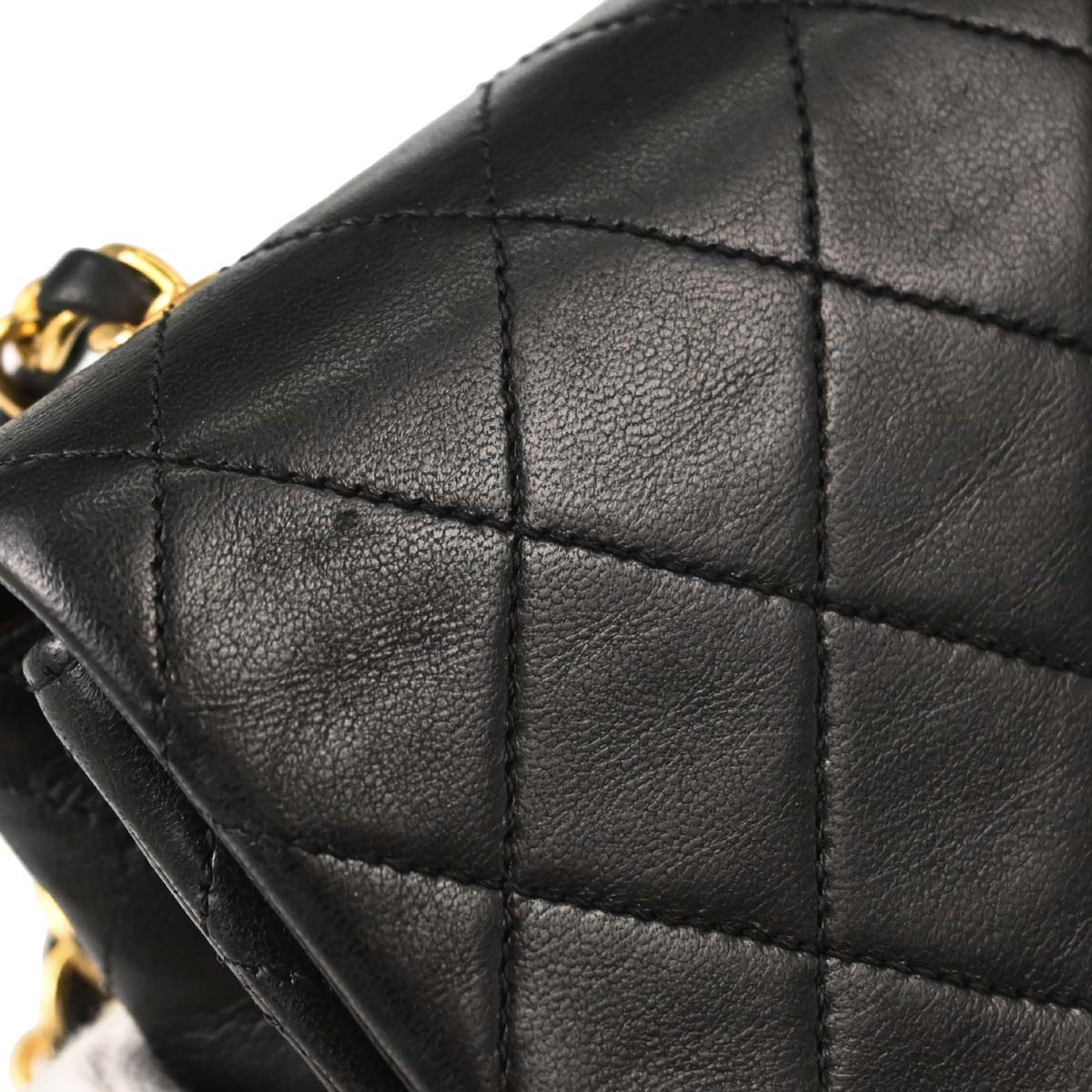Chanel Black Lambskin Turnlock Mini Full Flap Shoulder Bag