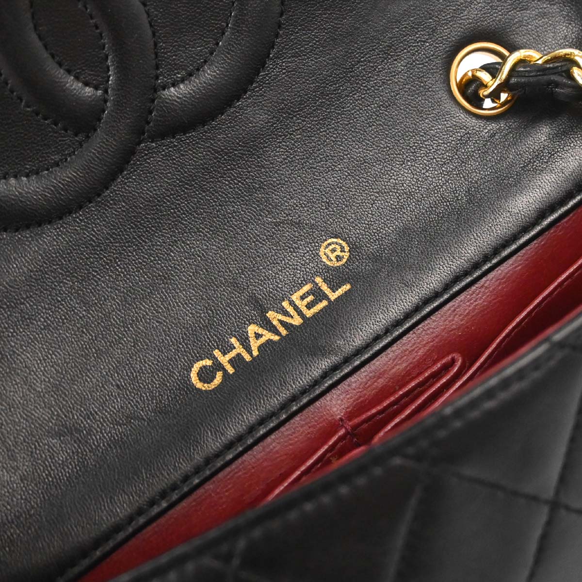 Chanel Black Lambskin Turnlock Mini Full Flap Shoulder Bag