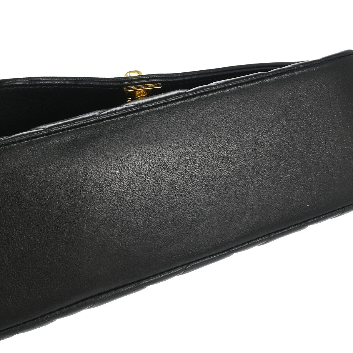 Chanel 1996-1997 Black Lambskin Small Diana Shoulder Bag