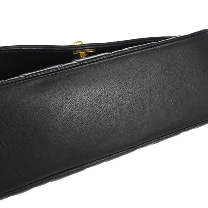 Chanel 1996-1997 Black Lambskin Small Diana Shoulder Bag