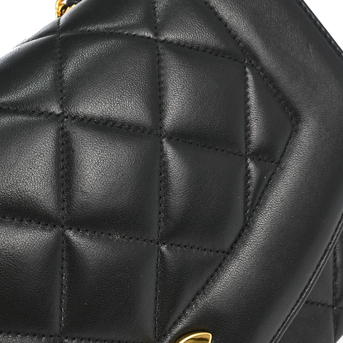 Chanel 1996-1997 Black Lambskin Small Diana Shoulder Bag