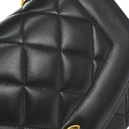 Chanel 1996-1997 Black Lambskin Small Diana Shoulder Bag