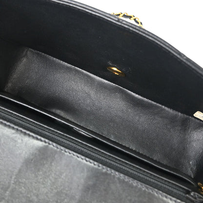 Chanel 1996-1997 Black Lambskin Small Diana Shoulder Bag