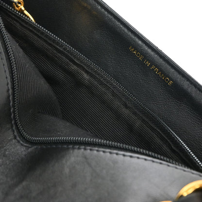 Chanel 1996-1997 Black Lambskin Small Diana Shoulder Bag