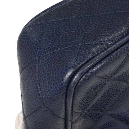 Chanel Navy Caviar Skin Camera Bag Shoulder Bag