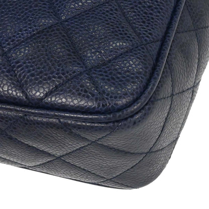 Chanel Navy Caviar Skin Camera Bag Shoulder Bag