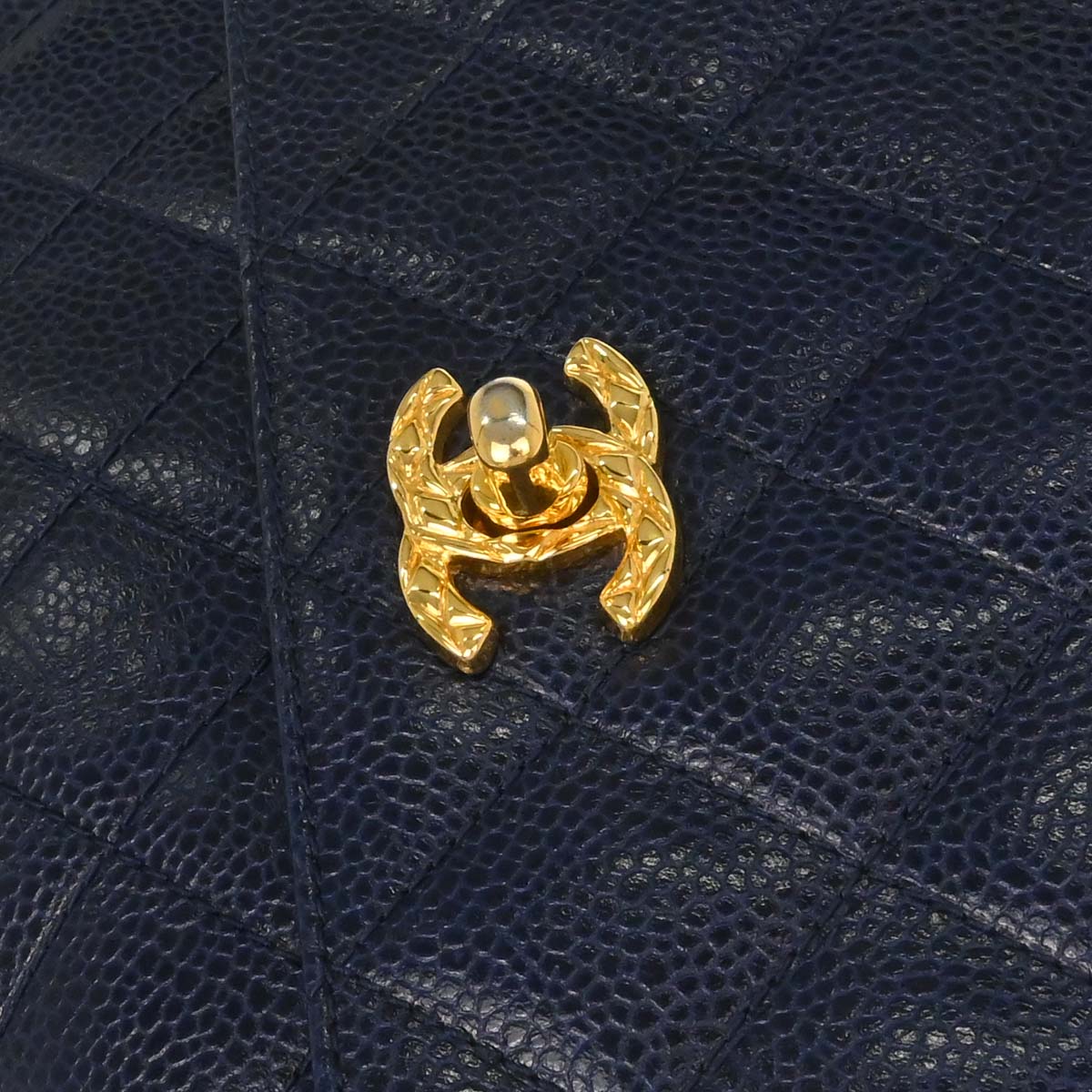 Chanel Navy Caviar Skin Camera Bag Shoulder Bag