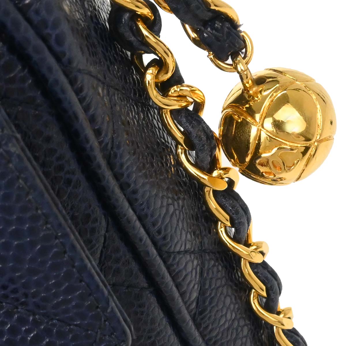Chanel Navy Caviar Skin Camera Bag Shoulder Bag