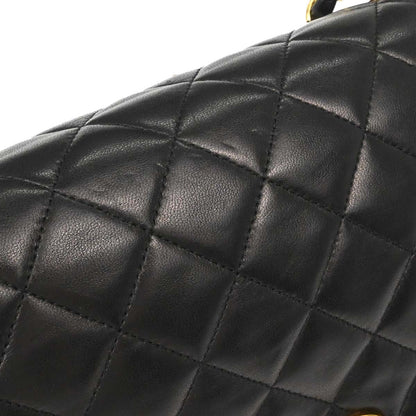 Chanel Black Lambskin Turnlock Small Full Flap Shoulder Bag