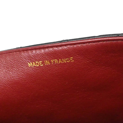 Chanel Black Lambskin Turnlock Small Full Flap Shoulder Bag