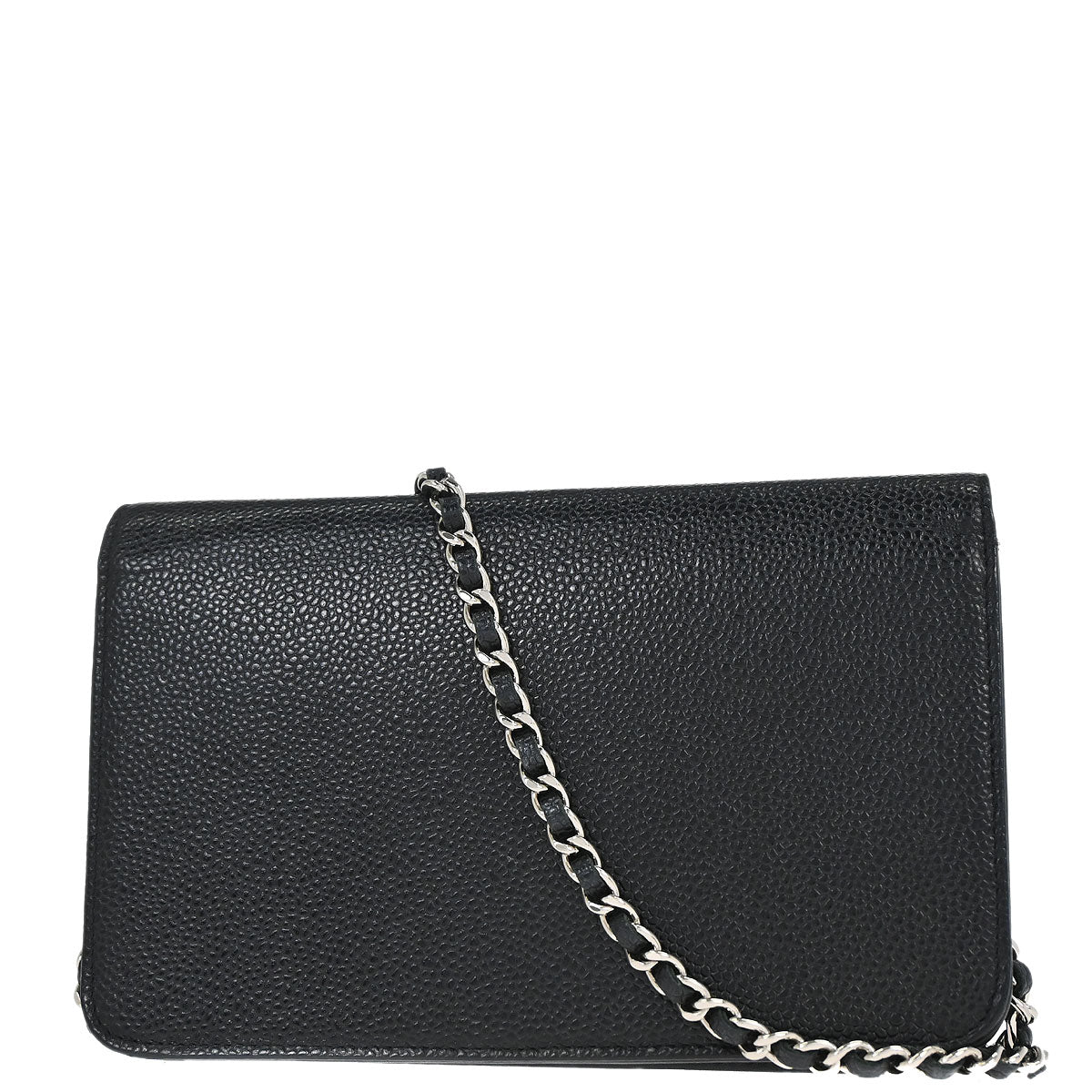 Chanel Black Caviar Skin Timeless WOC Wallet on Chain Bag