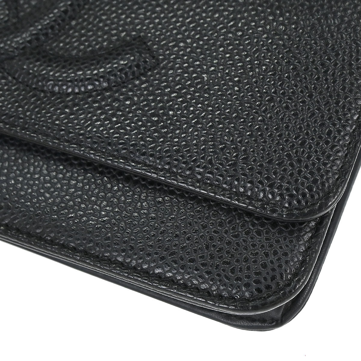 Chanel Black Caviar Skin Timeless WOC Wallet on Chain Bag