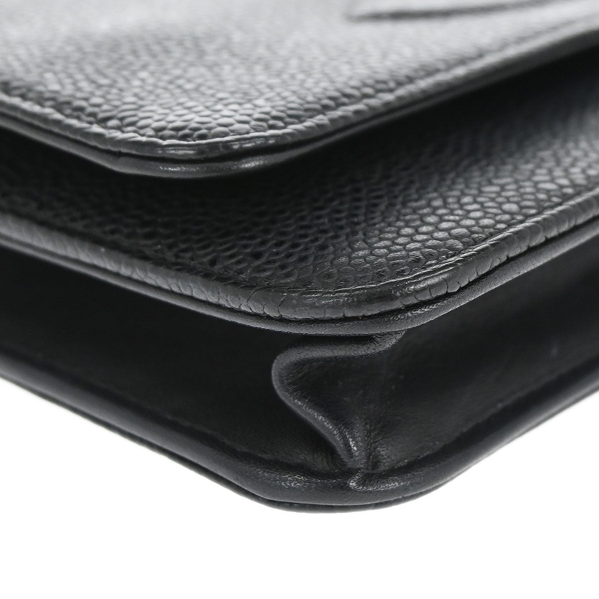 Chanel Black Caviar Skin Timeless WOC Wallet on Chain Bag