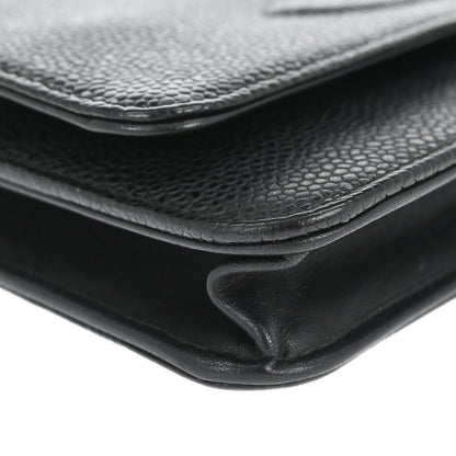 Chanel Black Caviar Skin Timeless WOC Wallet on Chain Bag